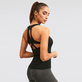 Ladies yoga vest sexy hollow tight quick-drying clothes high elastic breathable fitness running vest