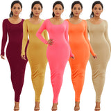 Women's sexy vest long skirt fashionable long sleeved personalized dress