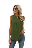 Cross-border European and American women&#039;s Amazon spring and summer new solid color shirt loose V-neck sleeveless lace top