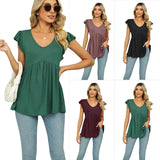 Spring and summer European and American V-neck pullover sleeveless top Amazon cross-border new solid color casual versatile vest