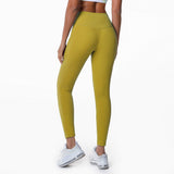Women's Nude Yoga Pants Double Faced Brushed High Waist Tight Sweetheart Pants Running Fitness Pants