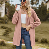 Europe and the United States cross-border foreign trade autumn and winter new long-sleeved solid color loose cardigan blouse women