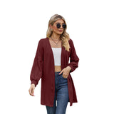 Europe and the United States cross-border foreign trade autumn and winter new long-sleeved solid color loose cardigan blouse women